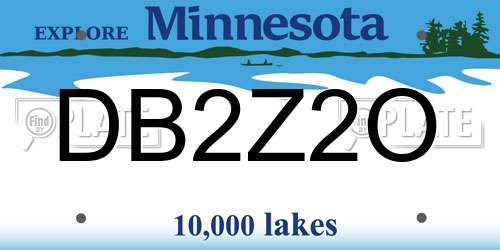 DB2Z2O Minnesota License Plate