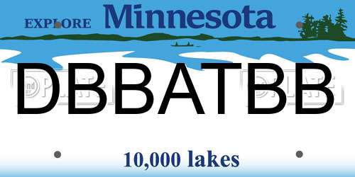 DBBATBB Minnesota License Plate