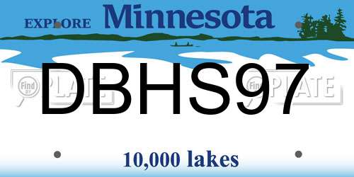 DBHS97 Minnesota License Plate