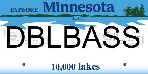 DBLBASS Minnesota License Plate