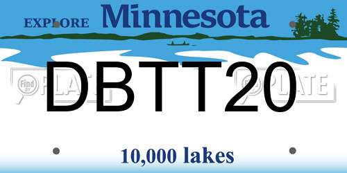 DBTT20 Minnesota License Plate