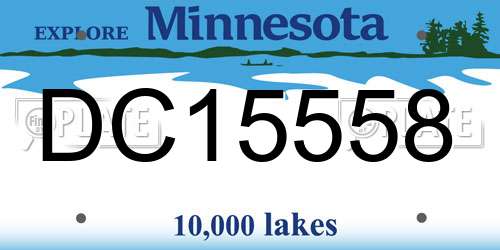 DC15558 Minnesota License Plate