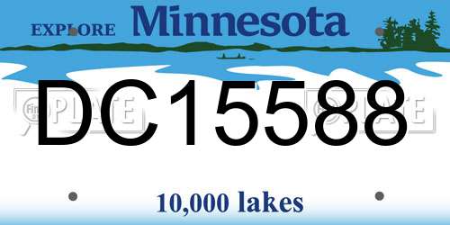 DC15588 Minnesota License Plate