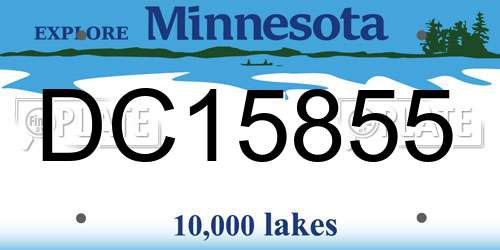 DC15855 Minnesota License Plate