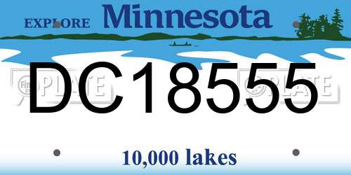 DC18555 Minnesota License Plate