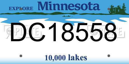 DC18558 Minnesota License Plate