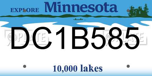 DC1B585 Minnesota License Plate