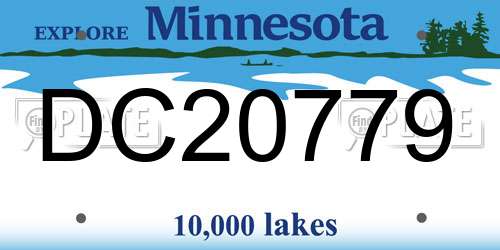 DC20779 Minnesota License Plate