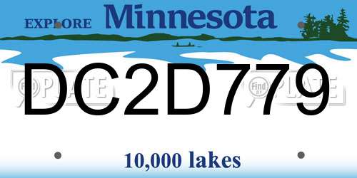 DC2D779 Minnesota License Plate