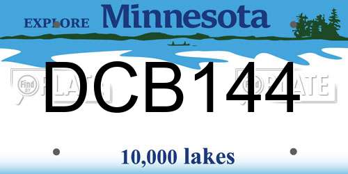 DCB144 Minnesota License Plate