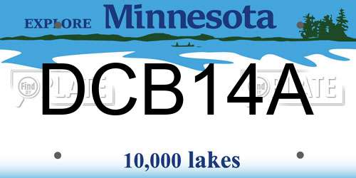 DCB14A Minnesota License Plate