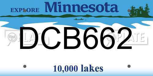 DCB662 Minnesota License Plate