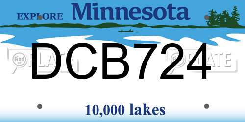 DCB724 Minnesota License Plate