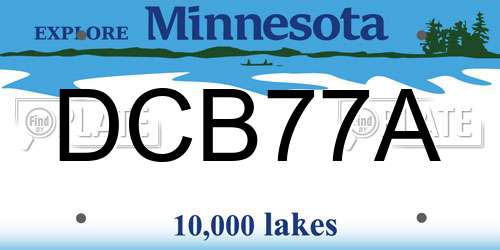 DCB77A Minnesota License Plate
