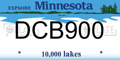 DCB900 Minnesota License Plate