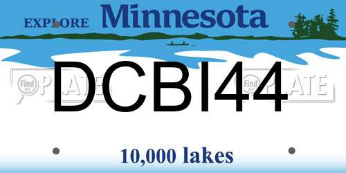 DCBI44 Minnesota License Plate