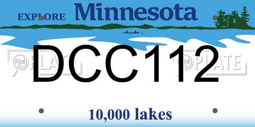 DCC112 Minnesota License Plate
