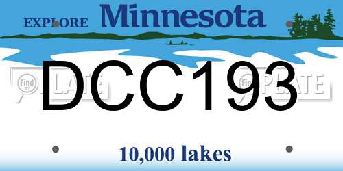 DCC193 Minnesota License Plate