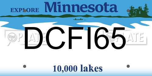 DCFI65 Minnesota License Plate