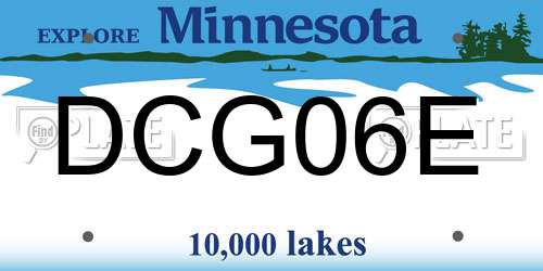 DCG06E Minnesota License Plate