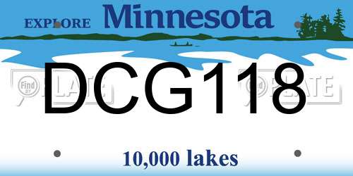 DCG118 Minnesota License Plate