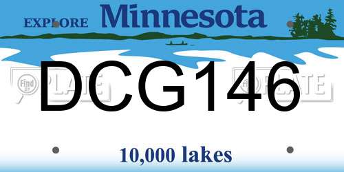 DCG146 Minnesota License Plate