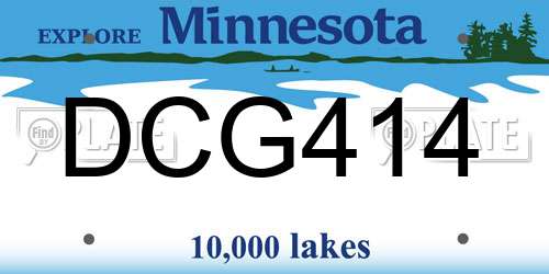 DCG414 Minnesota License Plate