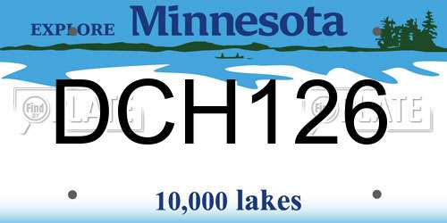 DCH126 Minnesota License Plate