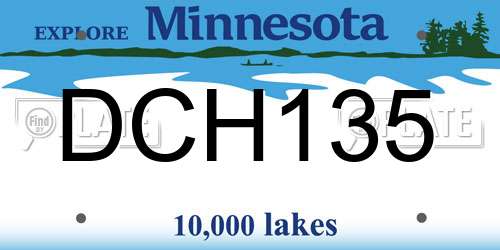 DCH135 Minnesota License Plate