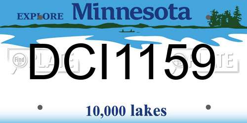 DCI1159 Minnesota License Plate