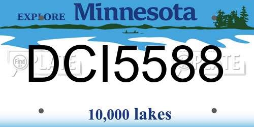 DCI5588 Minnesota License Plate