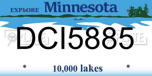 DCI5885 Minnesota License Plate