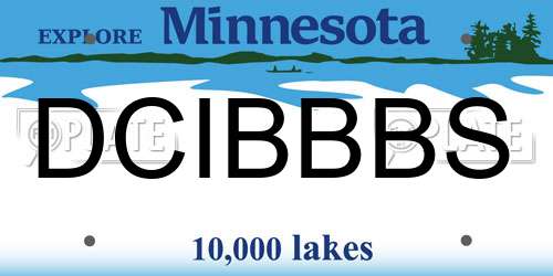 DCIBBBS Minnesota License Plate