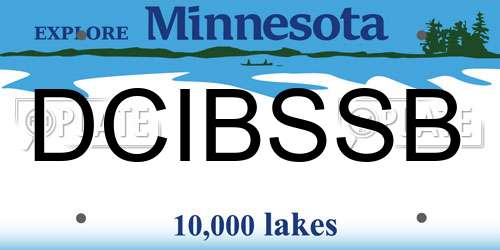 DCIBSSB Minnesota License Plate