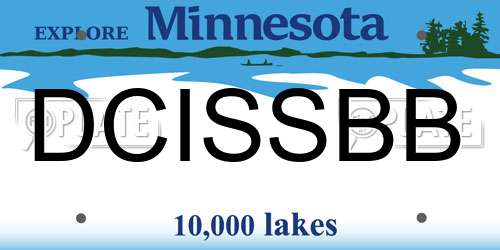 DCISSBB Minnesota License Plate