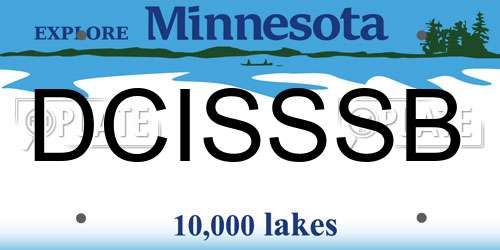 DCISSSB Minnesota License Plate