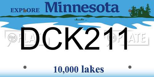 DCK211 Minnesota License Plate