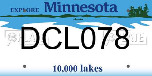 DCL078 Minnesota License Plate