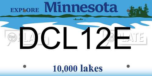 DCL12E Minnesota License Plate
