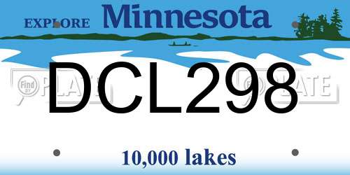 DCL298 Minnesota License Plate