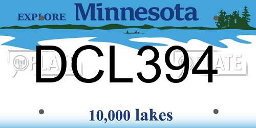DCL394 Minnesota License Plate