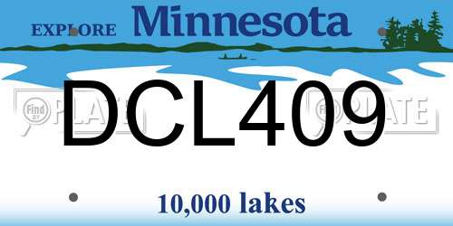 DCL409 Minnesota License Plate