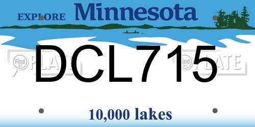 DCL715 Minnesota License Plate