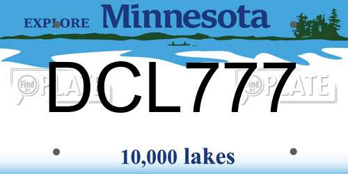 DCL777 Minnesota License Plate