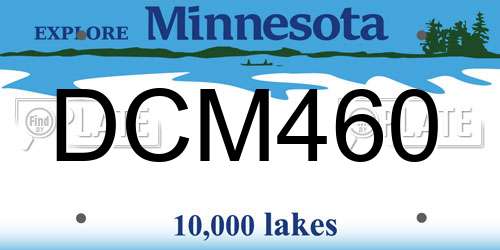 DCM460 Minnesota License Plate