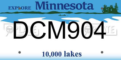 DCM904 Minnesota License Plate