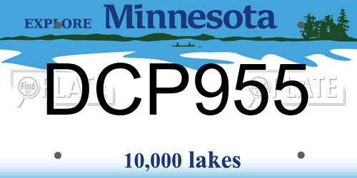 DCP955 Minnesota License Plate