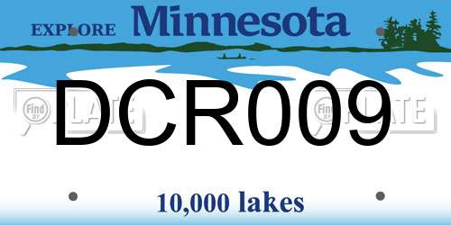 DCR009 Minnesota License Plate