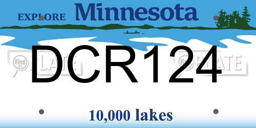 DCR124 Minnesota License Plate