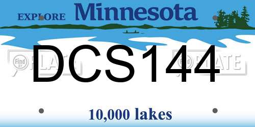 DCS144 Minnesota License Plate